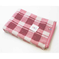 今治タオル　モックチェック　フェイスタオル　ピンク
