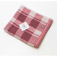 今治タオル モックチェック ウォッシュタオル（ハンドタオル） ピンク 1枚 約34×35cm 林