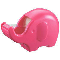 【アウトレット】ニチバン　セロテープぞうさんカッター（ポップカラー）　ローズピンク　CT-15ZRP　（直送品）