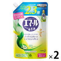 【アウトレット】花王 エマール ほのかなリフレッシュグリーンの香り 詰め替え 920mL 1セット(2個：1個×2)