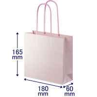 手提げ紙袋　丸紐　ブライトーンパールタイプ　パールローズ　S　1セット（30枚：10枚入×3袋）　スーパーバッグ  オリジナル