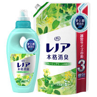P&G　レノア本格消臭　柔軟剤　フレッシュグリーン　本体580ml＋詰替特大1.4Lセット