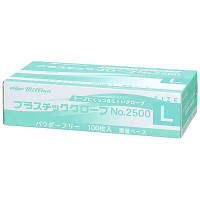 共和　ミリオン プラスチックグローブ No..2500　パウダーフリー　Lサイズ　LH-2500-L　1箱（100枚入）（使い捨てグローブ）