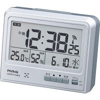 【アウトレット】ノア精密 エアサーチガイル アラーム付き電波置時計 1個 T-698 SM-Z