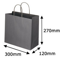レザートーン手提袋　丸紐　クールグレー　L　1箱（300枚：10枚入×30袋）　スーパーバッグ  オリジナル