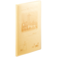 テージー クリアファイル 固定式10ポケット A4タテ 透明表紙 オレンジ　マイホルダー