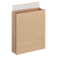 「現場のチカラ」 スーパーバッグ 宅配袋（紙製） 茶 小サイズ 封かんシール付 1パック（100枚入）  オリジナル