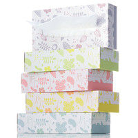 ティッシュペーパー 200組 （5箱入）×12パック オリジナルティッシュ フラワーメドゥー 1ケース（60箱入） アスクル オリジナル