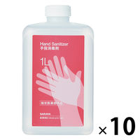 サラヤ 手指消毒剤 付替用 1L 1箱（10本入）　オリジナル