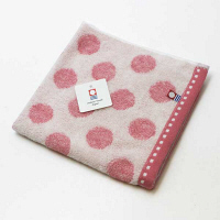 【限定価格】今治タオル　モックドッツ　ウォッシュタオル（ハンドタオル）　ピンク