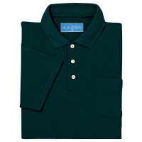 KAZEN（カゼン） ポロシャツ（半袖） ブラック L 232-29 1着（直送品）