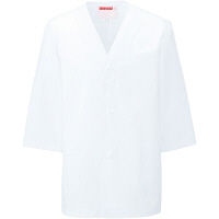 KAZEN（カゼン） 男性用衿なし調理衣七分袖 ホワイト 5L 321-30 1着（直送品）
