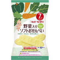 【7ヵ月頃から】キユーピーおやつ 野菜入りソフトおせんべい 2枚×6袋 1セット