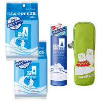 数量限定 シーブリーズ 夏爽快セット 特製クマポーチ付 デオ＆ウォーター160mlアイスフローズンミント+ボディシート30枚入スプラッシュマリン×2個 資生堂