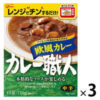 グリコ　カレー職人　欧風カレー中辛　1セット（3食入）