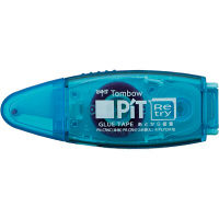 【アウトレット】トンボ鉛筆　テープのり　ピットリトライCNアクア　青　PN-CRNC40