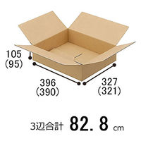 【100サイズ】 ワンタッチ式 宅配ダンボール No.15 幅396×奥行327×高さ105mm 1梱包（60枚入）