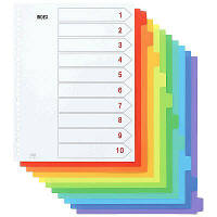 テージー　カラーインデックスPP　A4　10山　30穴　IN-3410