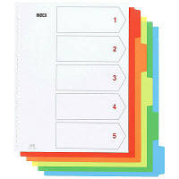 使用不可テージー　カラーインデックスPP　A4　5山　30穴　IN-3405　1パック（1組入）