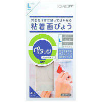 トンボ鉛筆　粘着画びょうペタッツ　ガラス用透明（Ｌ）　PD-WK14G　1パック（40個入）