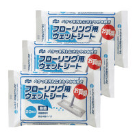 フローリング用ウェットシート　1セット（1パック（20枚入）×3パック）