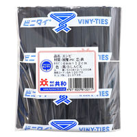 共和 ビニタイ カット品 黒 PVC 4mm×12cm 1袋 (1000本入)