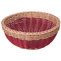 【アウトレット】洗えるバスケット　サークル　レッド　シービージャパン