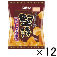 【アウトレット】カルビー　堅あげポテト　焦がししょうゆ味　1箱（65ｇ×12袋入）
