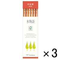 【アウトレット】トンボ鉛筆　赤鉛筆F木物語　赤　CV-RFV　1セット（36本：1ダース12本入×3）