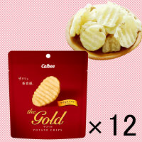 使用不可【アウトレット】【※税率要確認】カルビー  The GOLD マイルドソルト 厚切りポテトチップス 1箱（35g×12袋入）