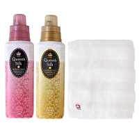 【LOHACO限定】クイーンズシルク柔軟剤　本体2種＋今治タオル　スペシャルセット