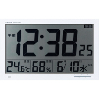 ノア精密 エアサーチメルスター 置き掛け時計 [電波 チャイム 温湿度 