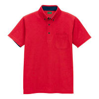 アイトス 制電半袖ポロシャツ（男女兼用） レッド L AZ-50006-009 1着（直送品）