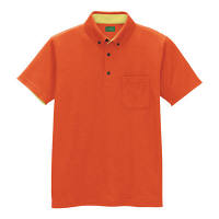 アイトス 制電半袖ポロシャツ（男女兼用） オレンジ L AZ-50006-063 1着（直送品）