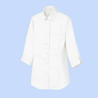 アイトス レディース七分袖ボタンダウンシャツ（ヘリンボーン） ホワイト M AZ-50405-001 1着（直送品）