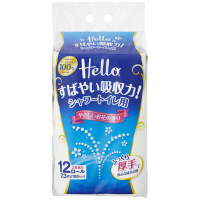 トイレットペーパー 12ロール入 パルプ ダブル 23m ハロー シャワートイレ用トイレットペーパー 1パック（12ロール入） ユニバーサル・ペーパー