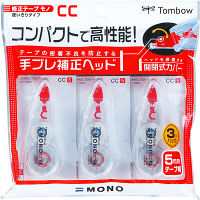トンボ鉛筆【MONO】修正テープ 使いきりタイプ モノCC5 5mm×6m KCB-326　3個入×2パック　（直送品）