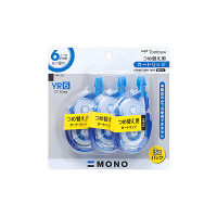 トンボ鉛筆【MONO】修正テープカートリッジ モノＹＸ用 YR6 6mm×12m KPA-323　3個入×2パック　（直送品）