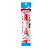 紙用マッキー　太字/細字　赤　水性ペン　P-WYT5-R　7本　ゼブラ　（直送品）