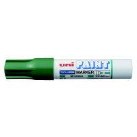 三菱鉛筆(uni)　アルコールペイントマーカー 太字角芯　緑　油性マーカー　PXA-300　4本　（直送品）