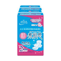 ナプキン　ふつう～多い日の昼用　羽つき　20.5cm　エリス　新・素肌感　1セット（44枚：22枚入×2パック）　大王製紙