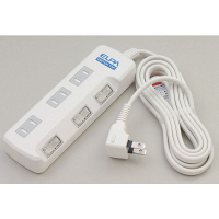 【アウトレット】朝日電器　スイッチ付タップ　3個口　5m　WLS-N35EB（W）　1個