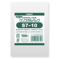 HEIKO クリスタルパック S7-10 横70×縦100mm 6750900 OPP袋 透明袋 1袋（100枚入） シモジマ 856-2678 -  アスクル