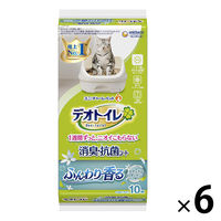デオトイレ ふんわり香る 消臭・抗菌シート ナチュラルガーデンの香り 10枚入 6袋 ユニ・チャーム