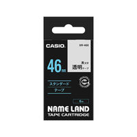 カシオ CASIO ネームランド テープ 透明タイプ 幅46mm 透明ラベル 黒文字 6m巻 XR-46X