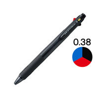 三菱鉛筆 ジェットストリーム ボールペン 透明ブラック軸 3色 0.38mm SXE3-400-38 SXE340038T.24 3本（直送品）