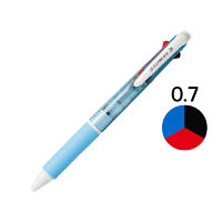 三菱鉛筆 ジェットストリーム ボールペン 水色軸 3色 0.7mm SXE3-400-07 SXE340007.8 3本（直送品）
