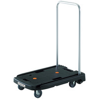 【アウトレット】トラスコ中山　TRUSCO　小型樹脂製運搬車こまわり君（省音タイプ）　台車　ブラック　MP-6039N-BK　325-1908
