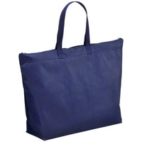 サンナップ　不織布チャック付き手提げ袋　大　ブルー　FB-FLDB　1セット（5枚入）