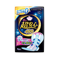 エリス 朝まで超安心 400 羽つき 夜用 40cm 特に心配な夜用 ナプキン 1個(12枚) 後ろモレ安心ガード 大王製紙 エリエール 生理用品
